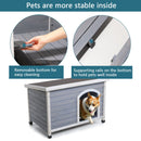 Medium Wooden Outdoor Dog House, Waterproof Roof, Elevated Floor, Adjustable Plastic Feet by HouseOfZazla