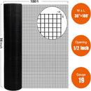 Vinyl Coated Hardware Cloth, For Poultry Netting And Home Improvement - Black