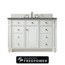 James Martin Bristol 48" Single Bathroom Vanity, Bright White