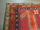 4' 10" X 11' Antique Handmade Turkish Kazak Wool Rug SHIELD Hand Knotted Red
