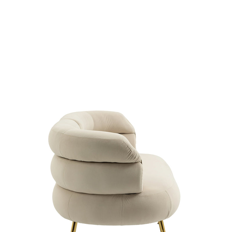 Accent Chair, leisure chair with Golden feet