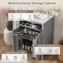 Bathroom Vanity With Ceramic Sink, Soft Close Doors, Flip Drawer, Double Layer Door Shelves by Unique Piece Furniture