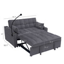 Modern Loveseat Futon Sofa With Pullout Bed, Adjustable Reclining Backrest, Toss Pillows by Unique Piece Furniture
