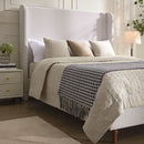 Harper - Tall Headboard Upholstered Bed / High Headboard / Elegant Simplicity / No Box Spring Needed by Unique Piece Furniture
