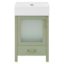 Bathroom Vanity With Ceramic Sink And Ample Storage, Ideal For Small Bathrooms by HouseOfZazla