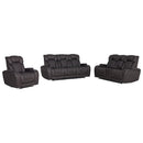 Wendell - Power Motion Loveseat With Console, Wireless Charger, Storage, USB & LED - Dark Gray