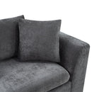 Modern L Shaped Sectional Sofa With Upholstery And Wooden Storage by HouseOfZazla