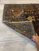 Afghani Vintage Pictorial Rug I Tribal Baluchi 3'6''X5'5''