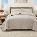 Dot Stitched Ruffled Quilt Set - Dot-Ruffled Collection by Great Bay Home