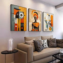 GobekUsa "African Abstract Wall Art Set - 3 Pieces"