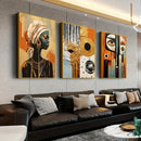 GobekUsa "African Abstract Wall Art Set - 3 Pieces"