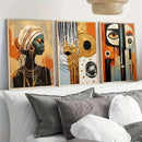 GobekUsa "African Abstract Wall Art Set - 3 Pieces"