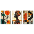 GobekUsa "African Abstract Wall Art Set - 3 Pieces"