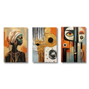 GobekUsa "African Abstract Wall Art Set - 3 Pieces"