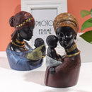 GobekUsa African Mother Child Abstract Statue Resin Figurine Ethnic Style Interior Decor
