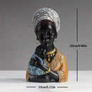 GobekUsa African Mother Child Abstract Statue Resin Figurine Ethnic Style Interior Decor