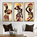 GobekUsa African Woman Canvas Wall Art Set