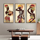 GobekUsa African Woman Canvas Wall Art Set