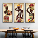 GobekUsa African Woman Canvas Wall Art Set