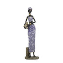 GobekUsa African Woman Sculpture: Realistic Home Decor Figurine