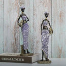 GobekUsa African Woman Sculpture: Realistic Home Decor Figurine