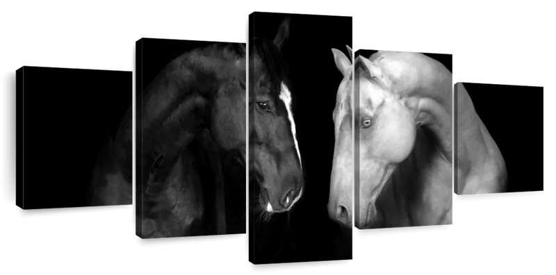 Monochromatic Horses Wall Art