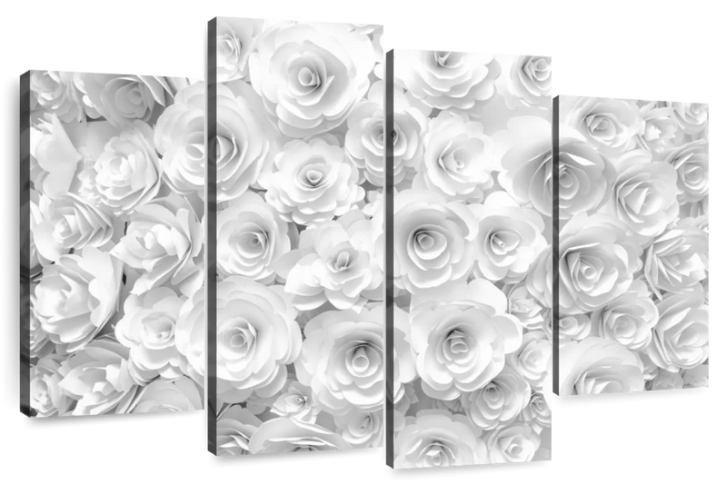 White Roses Wall Art