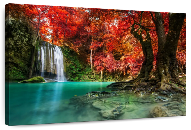 Red Waterfall Wall Art