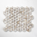 Afyon Gold Polished Small Triad Marble Mosaics 10 3/16x11 13/16