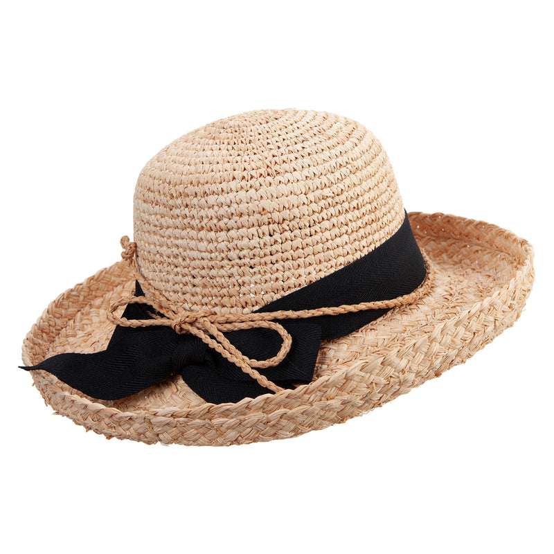 Women's Crochet Crown Braided Brim Hat