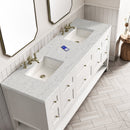 James Martin Breckenridge 72" Double Bathroom Vanity, Bright White