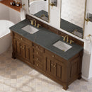 James Martin Brookfield 72" Double Bathroom Vanity, Honey Oak