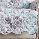Reversible Floral Patchwork Furniture Protector - Maribel Collection by Great Bay Home