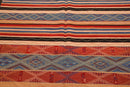 6' x 9' Hand Woven Wool Boho Chic Turksih Kilim Area Rug Red Contemporary