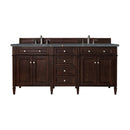 James Martin Brittany 72" Double Bathroom Vanity, Burnished Mahogany