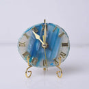 GobekUsa Agate Stone Gold Digital Clock for Home Decoration