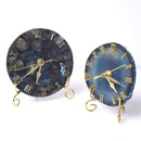 GobekUsa Agate Stone Gold Digital Clock for Home Decoration