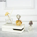 GobekUsa Gold-plated Agate Stone Perfume Bottle for Aromatherapy Essential Oils