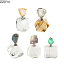GobekUsa Gold-plated Agate Stone Perfume Bottle for Aromatherapy Essential Oils