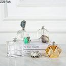 GobekUsa Gold-plated Agate Stone Perfume Bottle for Aromatherapy Essential Oils