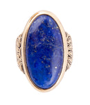 Agave Genuine Blue Lapis and Golden Ring