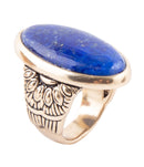 Agave Genuine Blue Lapis and Golden Ring