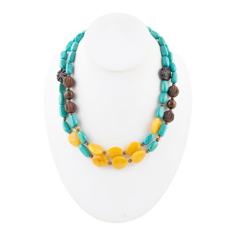 Agave Mixed Stone Statement Necklace