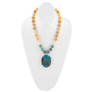 Agave Swirled Jasper Pendant Necklace