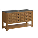 James Martin Malibu 60" Single Bathroom Vanity, Amber Birch