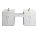 James Martin Bellshire 84" Single Bathroom Vanity, Bright White