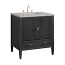 James Martin Myrrin 30" Single Bathroom Vanity, Carbon Oak