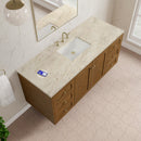 James Martin Laurent 60" Dual Mount Single Bathroom Vanity, Honey Oak