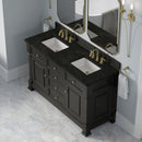 James Martin Brookfield 60" Double Bathroom Vanity, Black Onyx