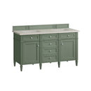 James Martin Brittany 60" Double Bathroom Vanity, Smokey Celadon